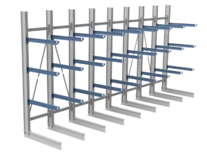 Nimar Rij Draagarmstelling PCBR H=3500 HOH=900 D=1000 3x Niveau 530kg/draagarm