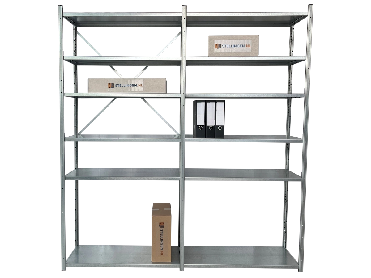 Nimar Rij Legbordstelling PC30 H=2500 B=1000 D=400 6x Niveau 90kg/niveau - Afbeelding 3