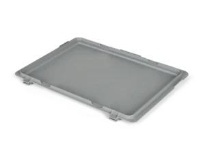 Euronorm Magazijnbak deksel met scharnier 400x300x19 Grijs