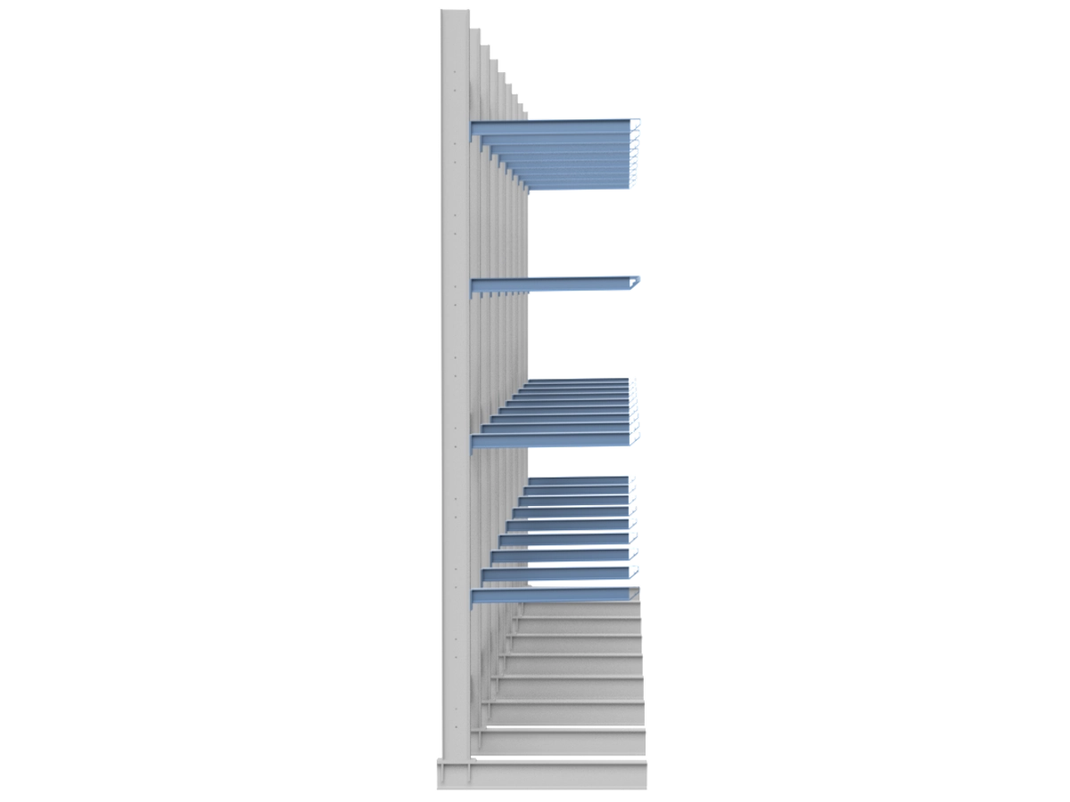 Nimar Rij Draagarmstelling PCBR H=5500 HOH=1200 D=1200 4x Niveau 775kg/draagarm - Afbeelding 3