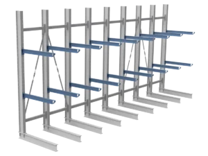 Nimar Rij Draagarmstelling PCBR H=3500 HOH=900 D=1000 2x Niveau 530kg/draagarm
