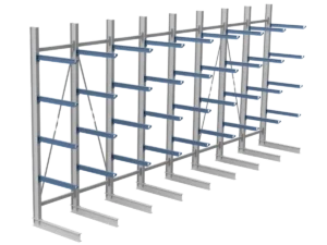 Nimar Rij Draagarmstelling PCBR H=4500 HOH=1200 D=1200 4x Niveau 775kg/draagarm