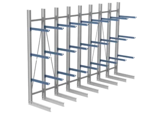 Nimar Rij Draagarmstelling PCBR H=4500 HOH=900 D=1000 3x Niveau 530kg/draagarm