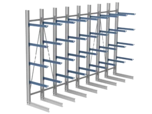 Nimar Rij Draagarmstelling PCBR H=4500 HOH=1200 D=1000 4x Niveau 530kg/draagarm