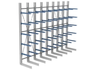 Nimar Rij Draagarmstelling PCBR H=5500 HOH=900 D=1200 5x Niveau 775kg/draagarm